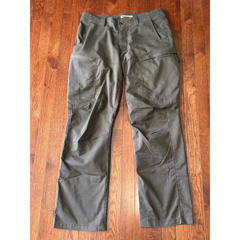 5.11 Tactical Apex Pants Mens 34x32 Gray Flex-Tac Stretch Cargo 74434-098